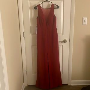 Azazie Buffy Bridesmaid Dress- Burgundy, A6